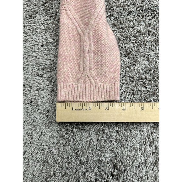 J. Jill Pink Textured Tunic Sweater M Soft Cotton Knit Pullover Side‎ Slit Cozy - Picture 5 of 10